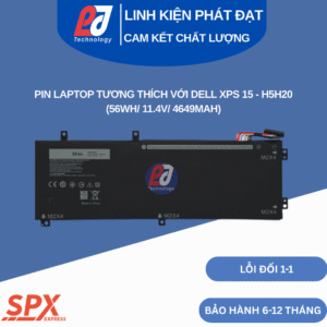 Pin Dell H5H20 56Wh 11.4V 4649mAh dùng cho Dell XPS 15 / Precision 5510 5520 5530