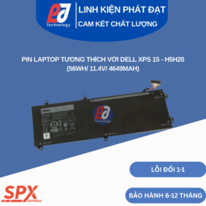 Pin H5H20 cho Dell XPS 15 9550/9560/9570 – 56Wh 11.4V 4649mAh