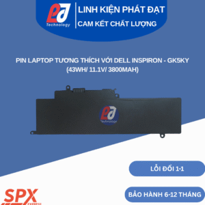 Pin GK5KY cho Dell Inspiron 13 7353, 7352, 7347, 7348, 7359, 11 3148, 3147, 3152 (43Wh/11.1V/3800mAh)