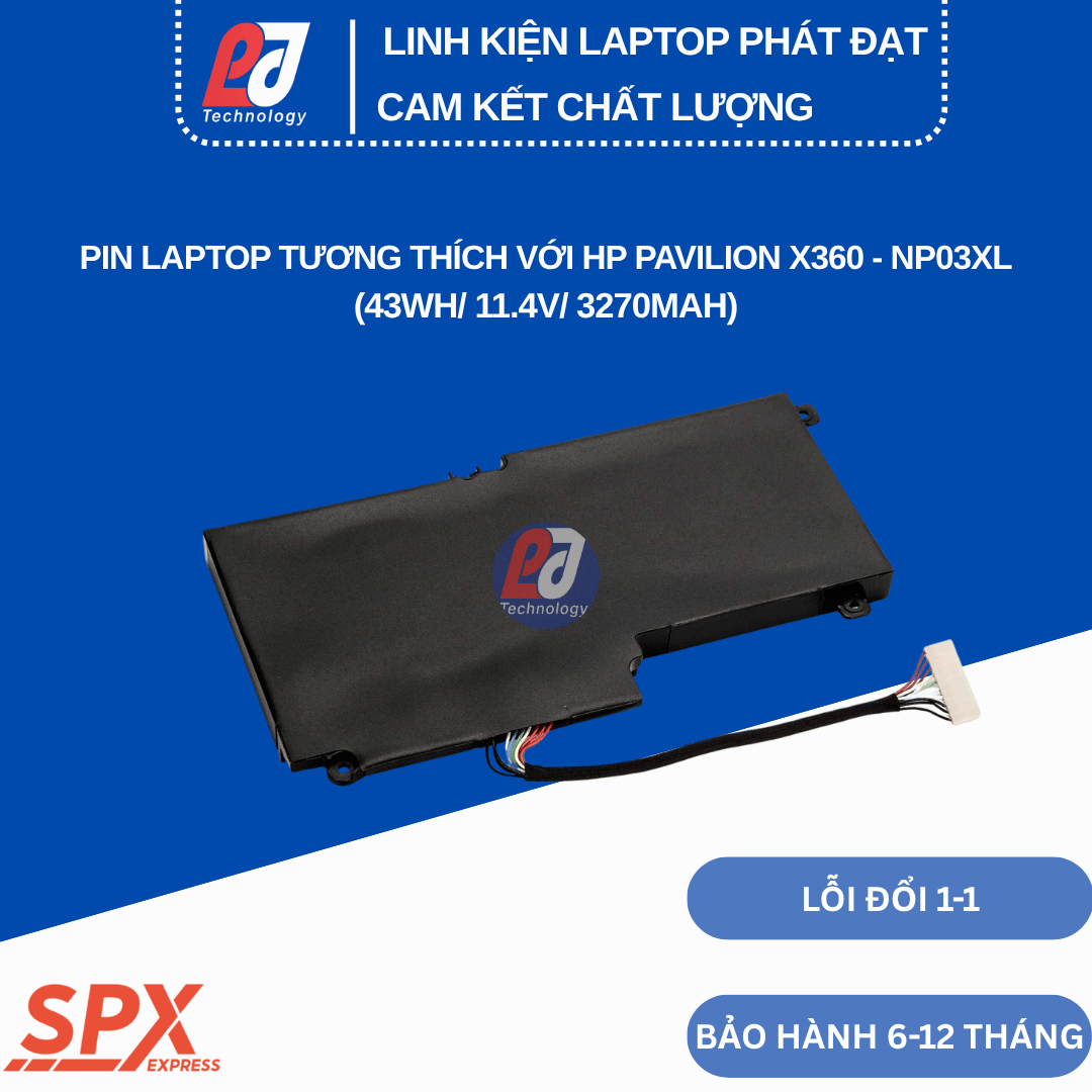 Pin NP03XL – Pin Laptop HP Pavilion X360 và Envy 15 (43Wh/11.4V/3270mAh)