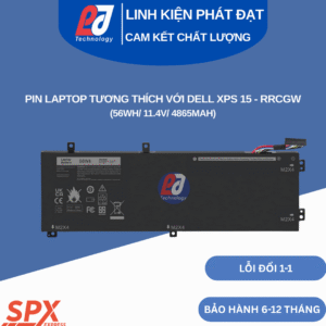 Pin Dell RRCGW 56Wh 11.4V 4865mAh dùng cho Dell XPS 15 / Precision Series