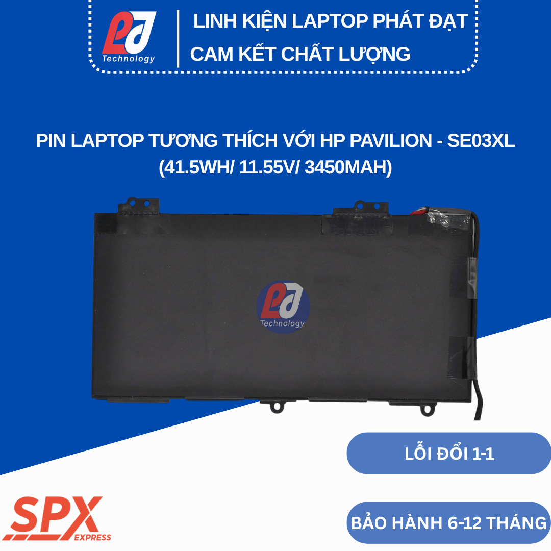 Pin SE03XL – Pin Laptop HP Pavilion 14 Series (41.5Wh/11.55V/3450mAh)