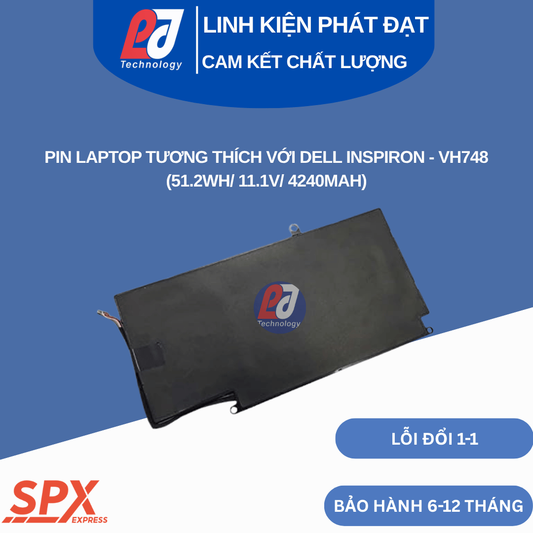 Pin VH748 – Pin Laptop Dell Inspiron 14 5439, Vostro 5460, 5470, 5560 (51.2Wh/11.1V/4240mAh)