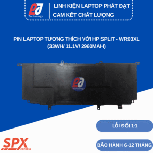 Pin WR03XL – Pin Laptop HP Split X2 13-M000 (33Wh/11.1V/2960mAh)