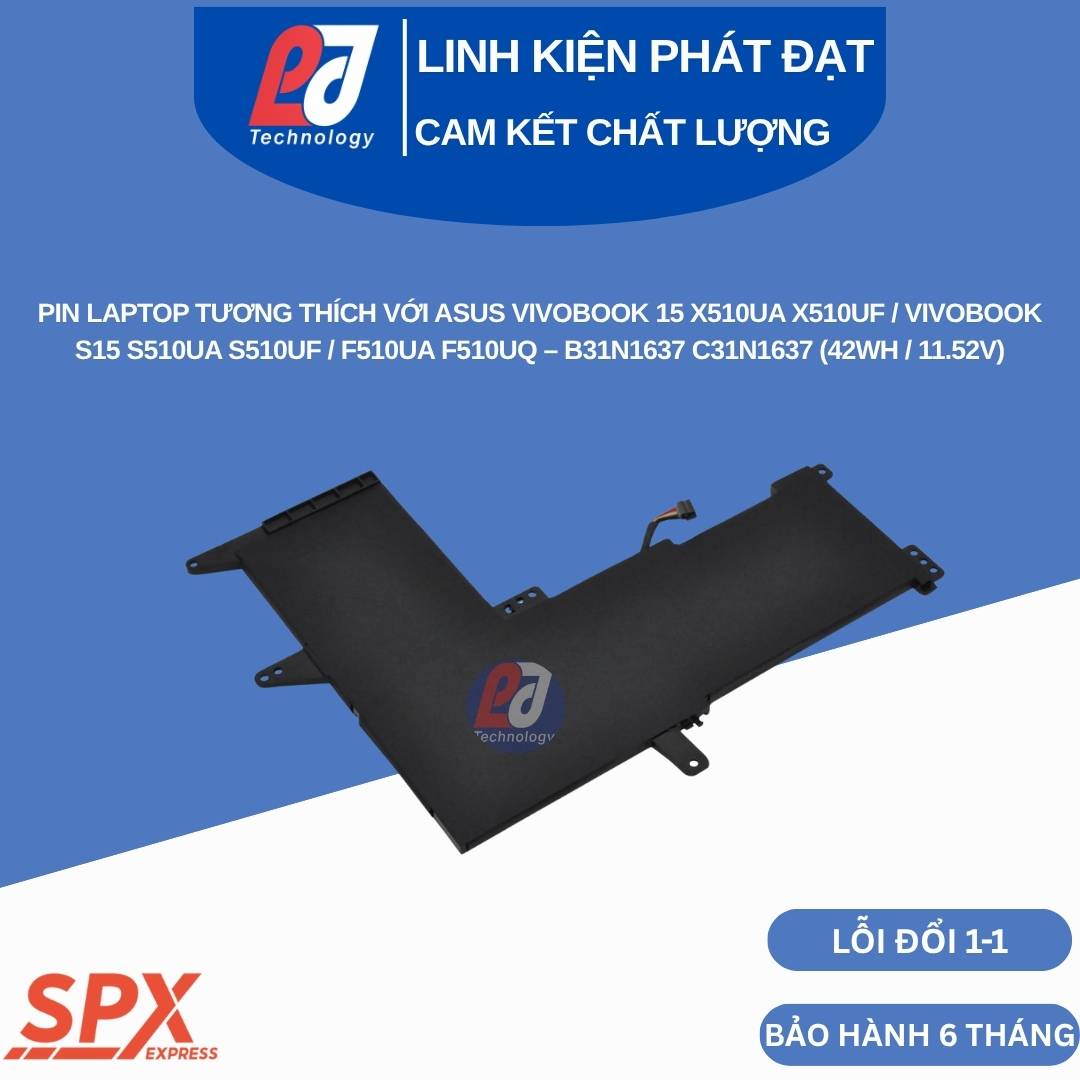 Pin Asus B31N1637 11.52V 42Wh cho VivoBook X510
