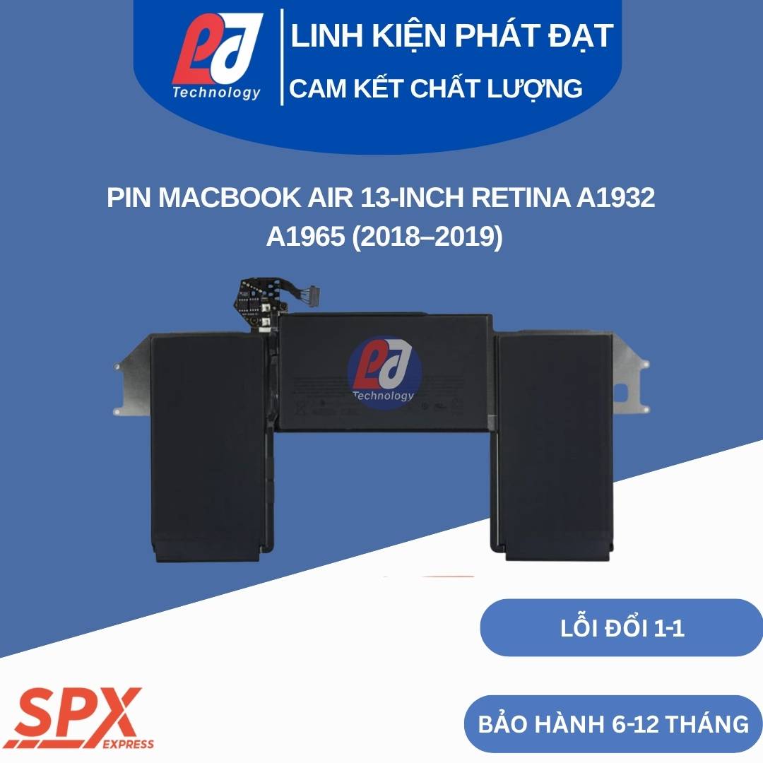 Pin MacBook Air 13 inch Retina A1932 mã A1965 dung lượng 4379mAh điện áp 11.4V