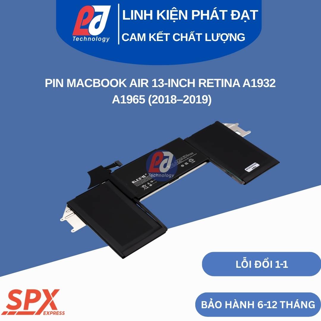 Pin MacBook Air 13 inch Retina A1932 mã A1965 dung lượng 4379mAh điện áp 11.4V