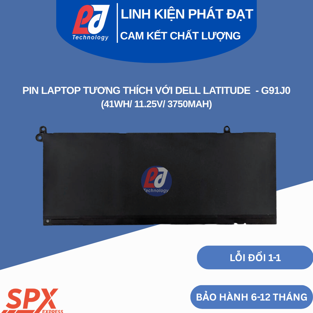 Pin G91J0 Dell Latitude 3320 3420 3520 (41Wh/11.25V/3750mAh)
