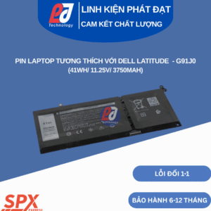 Pin G91J0 Dell Latitude 3320 3420 3520 (41Wh/11.25V/3750mAh)