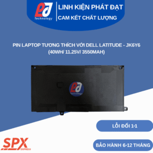 Pin JK6Y6 Dell Latitude 3410 3510 Vostro 5401 5501 Inspiron 5402 40Wh 11.25V 3550mAh