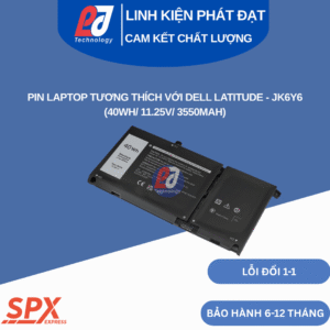 Pin JK6Y6 Dell Latitude 3410 3510 Vostro 5401 5501 Inspiron 5402 40Wh 11.25V 3550mAh