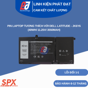 Pin Dell JK6Y6 40Wh 11.25V 3550mAh dùng cho Dell Inspiron Vostro Latitude
