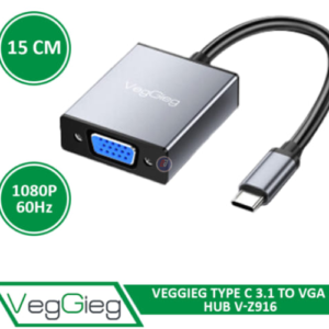 Type C 3.1 to VGA HUB Grey V-Z916