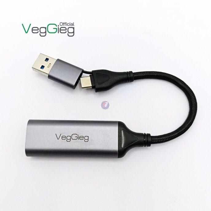 USB/Type-C 2 In 1 Video Capture Card Gray V-Z632