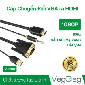 VGA to HDTV Male to Male Cable V-Z206