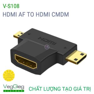 Đầu chuyển HDMI sang Mini HDMI và Micro HDMI CM/DM VEGGIEG V-S108