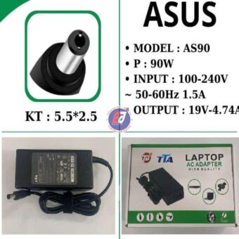 Sạc Laptop ASUS 19V4.74A TTA AS90 (5.5*2.5)