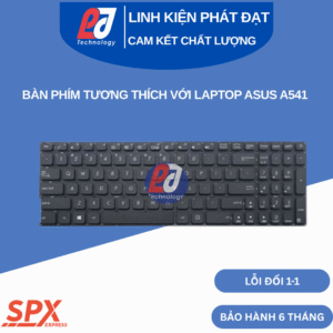 Bàn phím ASUS A541 tương thích laptop dòng A541, màu đen, cáp ruy băng