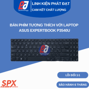 Bàn phím ASUS ExpertBook P3540U dành cho laptop doanh nhân, phím nhạy, dễ thay, dùng bền.