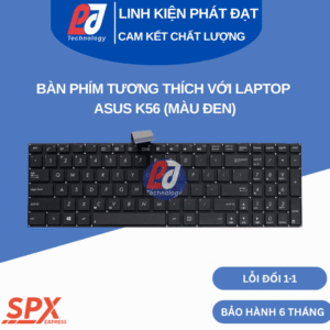 Bàn phím ASUS K56 màu đen, tương thích K56, S56, V550, S550, R550.