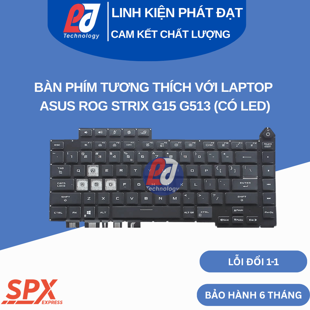 Bàn phím ASUS ROG Strix G15 G513 có LED – tương thích dòng máy G513 gaming