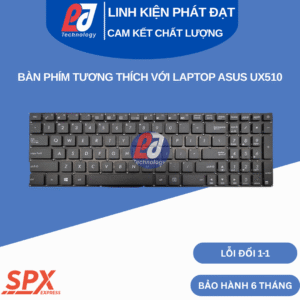 Bàn phím ASUS UX510 màu đen hoặc bạc, tương thích chuẩn, dễ lắp, độ nhạy cao.