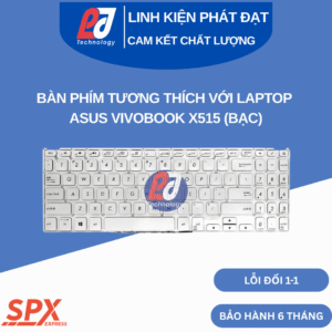 Bàn phím ASUS VivoBook X515 màu đen, layout đầy đủ, cáp ruy băng, tương thích dòng VivoBook X515