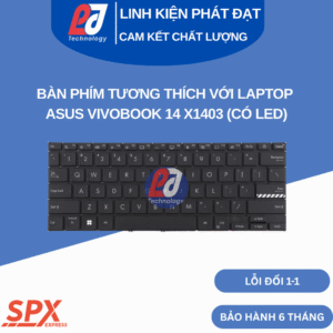 Bàn phím ASUS Vivobook 14 X1403 có LED – Tương thích nhiều model A1402, X1402