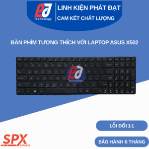 Bàn phím ASUS X502 tương thích laptop dòng X502, màu đen, cáp ruy băng