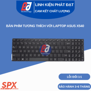 Hình ảnh bàn phím ASUS X540 tương thích laptop dòng X540, layout đầy đủ, màu đen