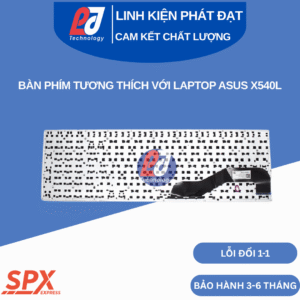 Hình ảnh bàn phím ASUS X540L tương thích laptop dòng X540L, layout đầy đủ, màu đen