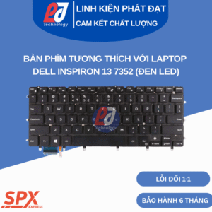 Bàn phím Dell Inspiron 13 7352 đen led, phím chuẩn, tương thích nhiều model Inspiron và XPS.