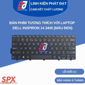 Bàn phím Dell Inspiron 14 3445 màu đen, tương thích Inspiron, Vostro và Latitude series.