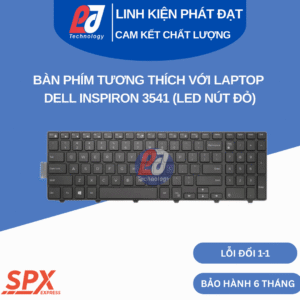 Bàn phím Dell Inspiron 3541 Led nút đỏ, layout chuẩn, tương thích Inspiron, Vostro và Latitude series.