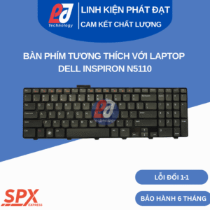Bàn phím Dell Inspiron N5110 màu đen, layout chuẩn, dùng cho N5110/M5110.