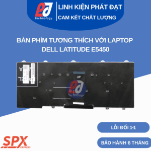 Bàn phím Dell Latitude E5450 màu đen, layout chuẩn, dùng cho nhiều dòng Latitude.