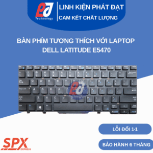 Bàn phím Dell Latitude E5470 màu đen, layout chuẩn, dùng cho nhiều dòng Latitude.