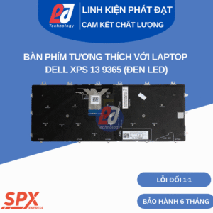 Bàn phím Dell XPS 13 9365 đen led, layout chuẩn, tương thích dòng XPS 13 9365.