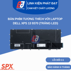 Bàn phím Dell XPS 13 9370 màu trắng, layout chuẩn, có đèn LED, tương thích XPS13 9370/9380/9305/7390.