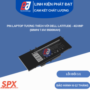 Pin 4GVMP Dell Latitude 3340 / 3350 / 3440 / 3450 — 68Wh 7.6V 8500mAh