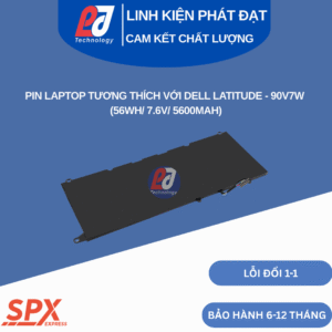 Pin laptop Dell Latitude 90V7W dung lượng 56Wh, điện áp 7.6V