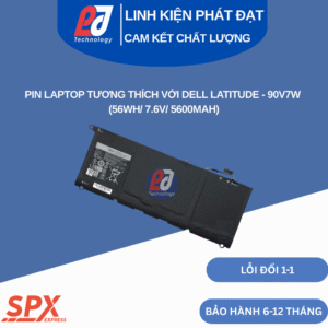 Pin laptop Dell Latitude 90V7W dung lượng 56Wh, điện áp 7.6V