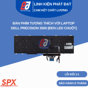 Bàn Phím Dell Precision 3500 đen led chuột, tương thích Latitude và Precision, layout chuẩn.