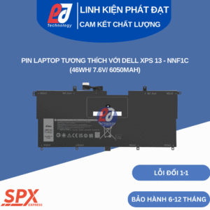 Pin Dell NNF1C 46Wh 7.6V 6050mAh dùng cho Dell XPS 13 9365