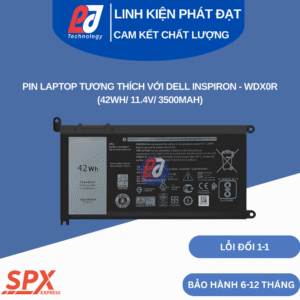 Pin Dell WDX0R 42Wh 11.4V 3500mAh dùng cho Dell Inspiron 13/14/15/17 Tiêu đề hình ảnh: Pin laptop Dell WDX0R cho Inspiron Series