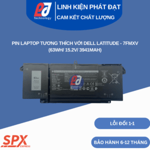 Pin Dell 7FMXV 63Wh 15.2V 3941mAh dùng cho Dell Latitude 5320 7320 7420 7520