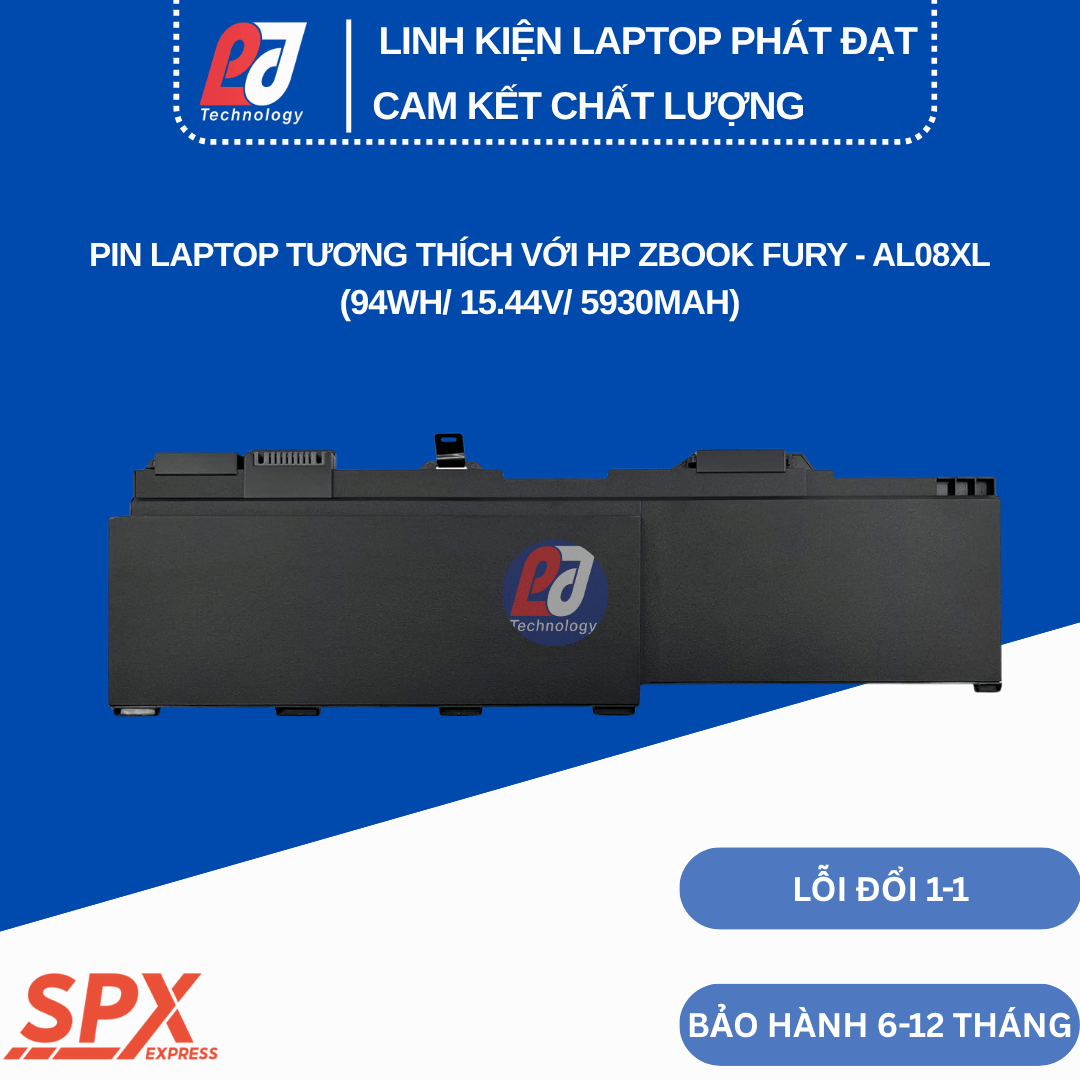 Pin AL08XL – Pin Laptop HP ZBook Fury 15 G7/G8, 17 G7/G8 (94Wh/15.44V/5930mAh)