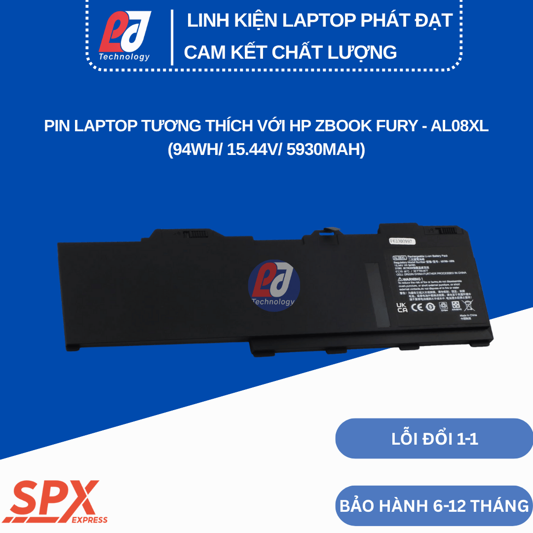 Pin AL08XL – Pin Laptop HP ZBook Fury 15 G7/G8, 17 G7/G8 (94Wh/15.44V/5930mAh)