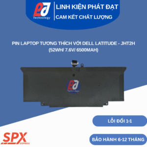 Pin JHT2H tương thích Dell Latitude 7310, 7410 (52Wh/7.6V/6500mAh)