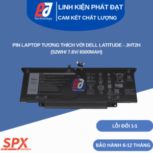 Pin JHT2H tương thích Dell Latitude 7310, 7410 (52Wh/7.6V/6500mAh)